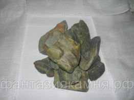 Зеленая яшма для бани и сауны (речная)