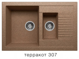 Кухонная мойка Polygran F-21 770x500мм Терракот