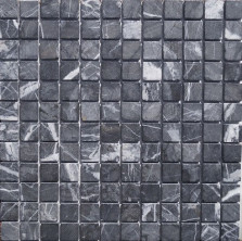 Мозаика из натурального камня Caramelle Nero marquina MAT 23x23x7 (19), шт