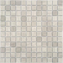 Мозаика из натурального камня Caramelle Travertino Silver MAT 23x23x4, шт.