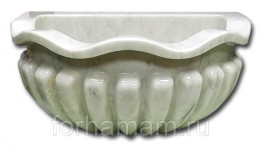 Полукурна мраморная белая "Bianco Antico". Тип П-21