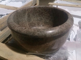 Раковина мраморная овальная Имперадор Дарк