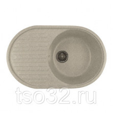 МОЙКА ML-GM16 ОВАЛЬНАЯ С КРЫЛОМ,СЕРАЯ (310), 455*720*180ММ