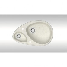 Мойка кухонная из камня ZETT lab. 13/Q7, 780x491x210 мм, матовая, врезная, цвет хлопок