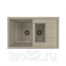 МОЙКА ML-GM22 ДВУХЧАШЕВАЯ С КРЫЛОМ, СЕРАЯ (310), 495*770*195ММ
