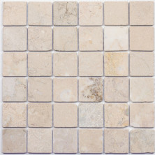 Мозаика из натурального камня Caramelle Cappuccino beige MAT 48x48x7 (8)