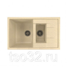 МОЙКА ML-GM22 ДВУХЧАШЕВАЯ С КРЫЛОМ, БЕЖЕВАЯ (328), 495*770*195ММ
