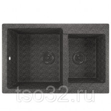 МОЙКА ML-GM30 ДВУХЧАШЕВАЯ, ЧЕРНАЯ (308), 500*770*200ММ