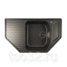 МОЙКА ML-GM24 УГЛОВАЯ С КРЫЛОМ,ЧЕРНАЯ (308), 490*780*170ММ