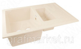 QUADRO 775KL Мойка мрамор, бежевый, 775х500, B600