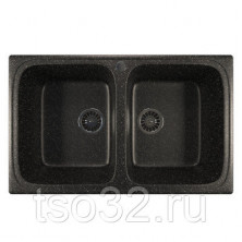 МОЙКА ML-GM23 ДВУХЧАШЕВАЯ, ЧЕРНАЯ (308), 495*775*200ММ
