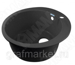 RONDO 480 Мойка мрамор, черный, D480, B400