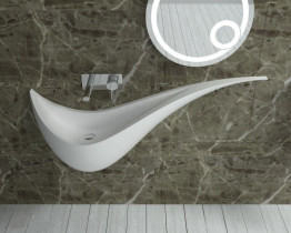 Раковина настенная NS bath из искусственного камня, мат./глянец, NSS-13300