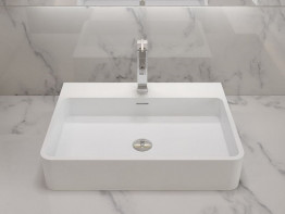 Раковина накладная NS bath из искусственного камня, мат./глянец, NST-80403
