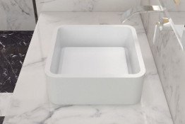 Раковина накладная NS bath из искусственного камня, мат./глянец, NST-40400
