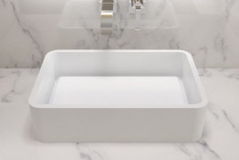 Раковина накладная NS bath из искусственного камня, мат./глянец, NST-60400