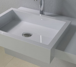 Раковина настенная со столешницей NS bath из искусственного камня, мат./глянец, NSS-90481