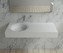 Раковина настенная NS bath из искусственного камня, мат./глянец, NSS-10430
