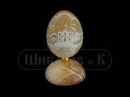 Sv44-00185 Яйцо пасхальное из селенита 55*90 мм (варианты росписи в ассортименте)