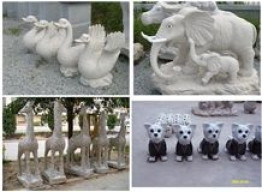 Каменная скульптура животных