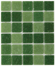 Мозаика стеклянная (20х20 мм.) DARK GREEN
