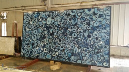 Слэбы - агат Голубой Агат Экстра / Agate Blue Extra