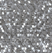 Плитка Мозаика Aluminium 3D Hexagon Metal (30,4x31x0,3)