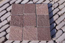 Брусчатка из натурального камня бордо 10*10 , 10*20 , 20*20