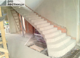 Монолитные бетонные лестницы вылитые плитой сплошными ступенями