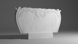 Двойной памятник из белого мрамора