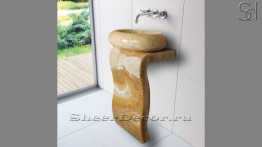 Каменная раковина Distrito из желтого оникса Honey Onyx