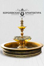 Садовый фонтан Королевский в золоте (195 см)